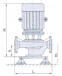 isg立式管道泵尺寸图1