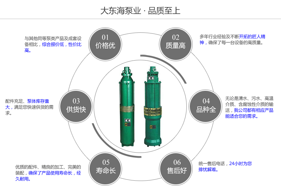 大东海泵业深井潜水泵质量保证图